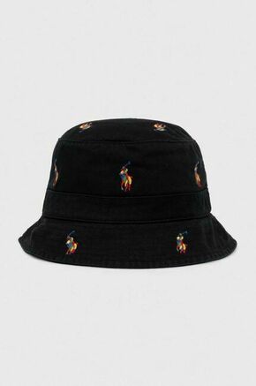 Bombažni klobuk Polo Ralph Lauren 710926451 - pisana. Klobuk iz kolekcije Polo Ralph Lauren. Model z ozkim robom