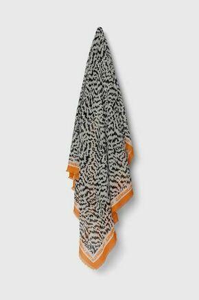 Ruta s primesjo svile Karl Lagerfeld - pisana. Ruta iz kolekcije Karl Lagerfeld. Model izdelan iz vzorčaste tkanine.