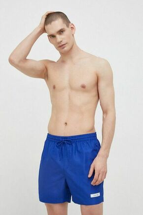 Kopalne kratke hlače Calvin Klein mornarsko modra barva - mornarsko modra. Kopalne kratke hlače iz kolekcije Calvin Klein. Model izdelan iz enobarvnega materiala.