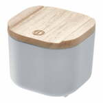 Siva škatla za shranjevanje s pokrovom iz pavlovnije iDesign Eco, 9 x 9 cm