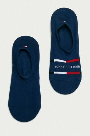 Tommy Hilfiger nogavice (2-pack) - modra. Kratke nogavice iz kolekcije Tommy Hilfiger. Model izdelan iz elastičnega materiala. V kompletu sta dva para.