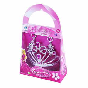 WEBHIDDENBRAND Princesina krona z uhani - roza