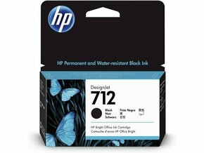 Hp Inc. HP 712 38-ml Black DesignJet Ink 3ED70A