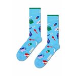Nogavice Happy Socks Cooking Sock - modra. Nogavice iz kolekcije Happy Socks. Model izdelan iz elastičnega, vzorčastega materiala.
