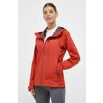 Vodoodporna jakna Montane Spirit Lite ženska, rdeča barva - rdeča. Vodoodporna jakna iz kolekcije Montane. Nepodložen model, izdelan iz tkanine z vodoodporno, vetrovno in zračno membrano GORE-TEX®.