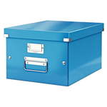 Škatla Leitz CLICK&amp;STORE velikost A4, sijajni lak, modra