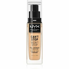 NYX Professional Makeup Can't Stop Won't Stop vodoodporen tekoči puder 30 ml odtenek 7.5 Soft Beige