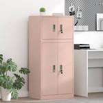 vidaXL Omarica za shranjevanje 2 kos Roza 60 x 40 x 130 cm Jeklo
