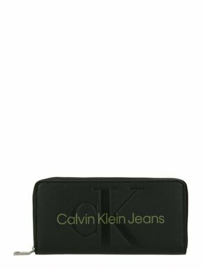 Velika ženska denarnica Calvin Klein Jeans Sculpted Mono Zip Around Mono K60K607634 Black/Dark Juniper 0GX
