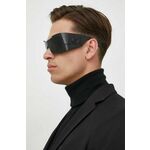 Sončna očala Versace črna barva - črna. Sončna očala iz kolekcije Versace. Model z enobarvnimi stekli in okvirji iz plastike. Ima filter UV 400.