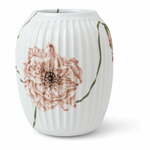 Vaza iz belega porcelana Kähler Design Poppy, višina 21 cm