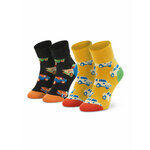 Happy Socks Set 2 parov otroških visokih nogavic KCAR19-9300 Pisana