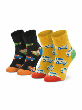 Happy Socks Set 2 parov otroških visokih nogavic KCAR19-9300 Pisana