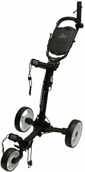 Axglo TriLite Black/White Ročni voziček za golf