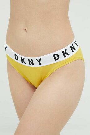 Spodnjice Dkny rumena barva - rumena. Spodnjice iz kolekcije Dkny. Model izdelan iz elastične pletenine.