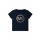 Otroška bombažna kratka majica Michael Kors mornarsko modra barva - mornarsko modra. Otroške kratka majica iz kolekcije Michael Kors. Model izdelan iz pletenine z nalepko.
