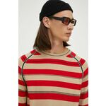 Volnen pulover PS Paul Smith moški, rdeča barva - rdeča. Pulover iz kolekcije PS Paul Smith. Model izdelan iz tanke pletenine. Zaradi svoje visoke termoregulacijske sposobnosti vam volna pomaga ohranjati toploto, ko je hladno, in svežino, ko je...