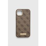 Etui za telefon Guess iPhone 14 Plus 6,7" rjava barva - rjava. Etui za IPhone iz kolekcije Guess. Model izdelan iz vzorčastega materiala.