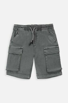 Otroške kratke hlače Coccodrillo siva barva - siva. Otroški kratke hlače iz kolekcije Coccodrillo. Model izdelan iz gladke tkanine.