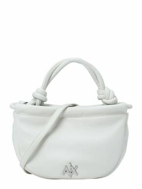 Torbica Armani Exchange bela barva - bela. Majhna torbica iz kolekcije Armani Exchange. Model na zapenjanje