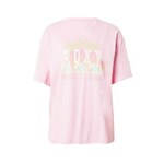 Bombažna kratka majica Roxy ženska, roza barva, ERJZT05692 - roza. Lahkotna majica iz kolekcije Roxy, izdelana iz tanke, elastične pletenine. Model iz izjemno udobne in zračne tkanine je idealen za toplejše letne čase.