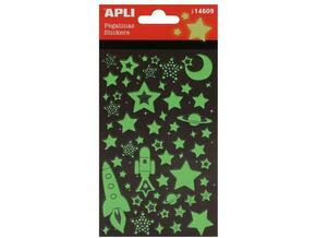 Apli Kids nalepke zvezde - svetijo v temi 1 set API14609