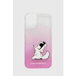 Etui za telefon Karl Lagerfeld Iphone 14 Plus 6,7" roza barva - roza. Etui za IPhone iz kolekcije Karl Lagerfeld. Model izdelan iz materiala s potiskom.