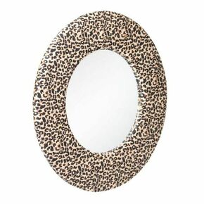 NEW Stensko ogledalo 48 x 2 x 48 cm Sintetična Tkanina Leopard DMF