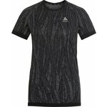 Odlo The Blackcomb Light Short Sleeve Base Layer Women's Black/Space Dye XS Tekaška majica s kratkim rokavom