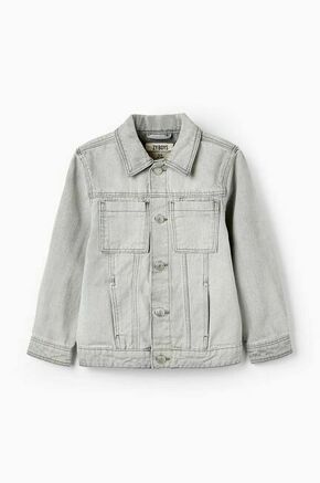Otroška jeans jakna zippy siva barva - siva. Otroški jakna iz kolekcije zippy. Nepodložen model