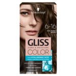 Schwarzkopf Gliss Color Care &amp; Moisture barva za lase, 6-16 Cool Pearly Brown
