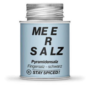 Stay Spiced! Piramidna sol - "prstna sol" črna - 70 g