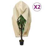 vidaXL Koprena za rastline iz flisa z zadrgo 2 kosa 70 g/m² 3,14x2,5 m
