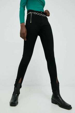 Kavbojke Answear Lab ženski - črna. Kavbojke iz kolekcije Answear Lab v stilu skinny s visokim pasom. Model izdelan iz enobarvnega denima.