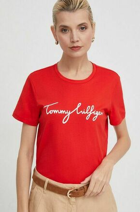 Bombažna kratka majica Tommy Hilfiger ženski