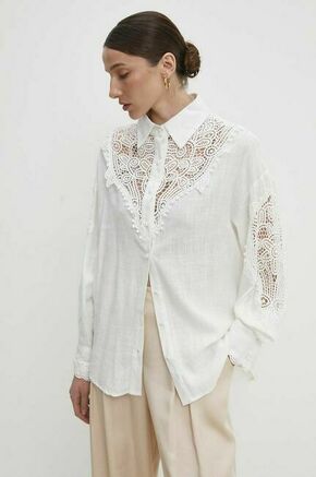 Lanena srajca Answear Lab bela barva - bela. Bluza iz kolekcije Answear Lab