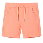 vidaXL Otroške kratke hlače z vrvico neon oranžna 116