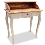 Pisalna miza iz masivnega predelanega lesa 80x40x92 cm