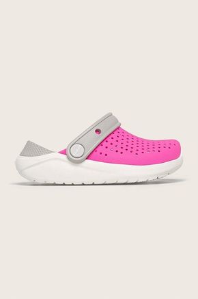 Crocs dekliški natikači LiteRide Clog K Electric Pink/White 205964-6QR-J2