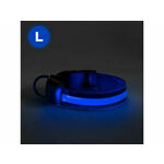 YUMMIE ovratnica z LED osvetlitvijo - USB z baterijo - velikost L (52cm) - modra