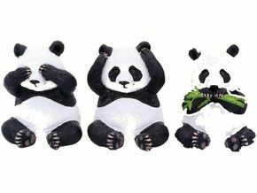 NEMESIS NOW three wise pandas 8.5cm figurice