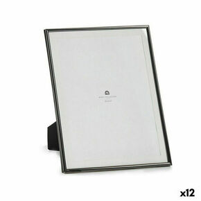 NEW Okvir za fotografije Črna Kristal Jeklo (23 x 28 x 15 cm) (12 kosov)