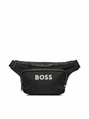 Torbica za okoli pasu BOSS črna barva - črna. Pasna torbica iz kolekcije BOSS. Model izdelan iz tekstilnega materiala.