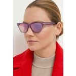 Sončna očala Saint Laurent ženski, prozorna barva - vijolična. Sončna očala iz kolekcije Saint Laurent. Model z enobarvnimi stekli in okvirji iz plastike. Ima filter UV 400.