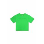 Otroška kratka majica Marc Jacobs zelena barva - zelena. Otroške kratka majica iz kolekcije Marc Jacobs, izdelana iz tanke, elastične pletenine. Model iz hitro sušečega se materiala.
