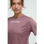 Kratka majica za vadbo Calvin Klein Performance roza barva - roza. Kratka majica za vadbo iz kolekcije Calvin Klein Performance. Model izdelan iz materiala, ki diha.