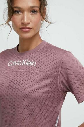 Kratka majica za vadbo Calvin Klein Performance roza barva - roza. Kratka majica za vadbo iz kolekcije Calvin Klein Performance. Model izdelan iz materiala