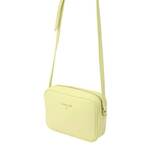 usnjena torbica Patrizia Pepe rumena barva - zelena. Majhna torbica iz kolekcije Patrizia Pepe. Model na zapenjanje, izdelan iz naravnega usnja.