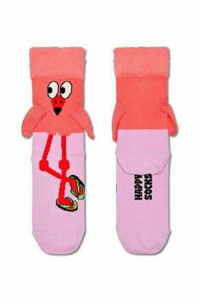 Otroške nogavice Happy Socks Kids Flamingo Sock roza barva - roza. Otroške nogavice iz kolekcije Happy Socks. Model izdelan iz elastičnega