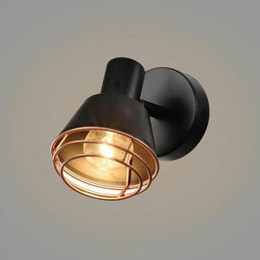 Črna kovinska stenska svetilka Neria - Candellux Lighting